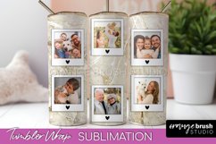 Photo Tumbler Wrap, Marble Family Frame Tumbler Sublimation Product Image 1
