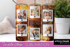 Photo Tumbler Wrap, Marble Family Frame Tumbler Sublimation Product Image 1