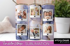 Photo Tumbler Wrap, Marble Family Frame Tumbler Sublimation Product Image 1