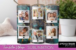Photo Tumbler Wrap, Marble Family Frame Tumbler Sublimation Product Image 1