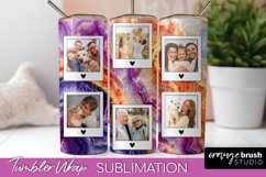Photo Tumbler Wrap, Marble Family Frame Tumbler Sublimation Product Image 1
