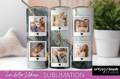 Photo Tumbler Wrap, Marble Family Frame Tumbler Sublimation Product Image 1