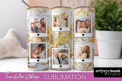 Photo Tumbler Wrap, Marble Family Frame Tumbler Sublimation Product Image 1