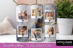 Photo Tumbler Wrap, Marble Family Frame Tumbler Sublimation Product Image 1