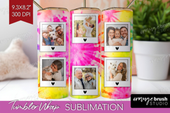 Tie Dye Photo Tumbler PNG - Rainbow Picture Tumbler Wrap Product Image 1