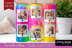 Tie Dye Photo Tumbler PNG - Rainbow Picture Tumbler Wrap Product Image 1