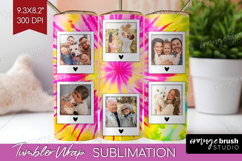 Tie Dye Photo Tumbler PNG - Rainbow Picture Tumbler Wrap Product Image 1