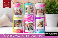 Tie Dye Photo Tumbler PNG - Rainbow Picture Tumbler Wrap Product Image 1
