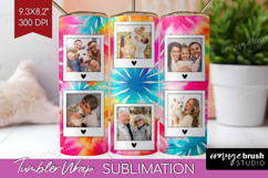 Tie Dye Photo Tumbler PNG - Rainbow Picture Tumbler Wrap Product Image 1