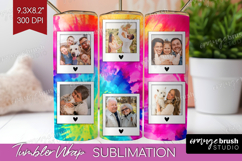Tie Dye Photo Tumbler PNG - Rainbow Picture Tumbler Wrap Product Image 1