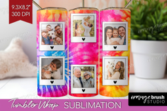 Tie Dye Photo Tumbler PNG - Rainbow Picture Tumbler Wrap Product Image 1