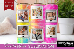 Tie Dye Photo Tumbler PNG - Rainbow Picture Tumbler Wrap Product Image 1