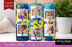 Stained Glass Photo Tumbler PNG - Flowers Picture Tumbler Product Image 1