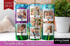 Stained Glass Photo Tumbler PNG - Flowers Picture Tumbler Product Image 1