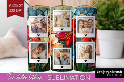 Stained Glass Photo Tumbler PNG - Flowers Picture Tumbler Product Image 1