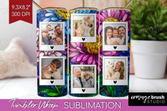 Stained Glass Photo Tumbler PNG - Flowers Picture Tumbler Product Image 1