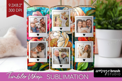 Stained Glass Photo Tumbler PNG - Flowers Picture Tumbler Product Image 1