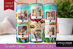 Stained Glass Photo Tumbler PNG - Flowers Picture Tumbler Product Image 1