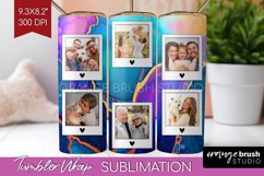 Alcohol Ink Photo Tumbler PNG - Marble Picture Tumbler Wrap Product Image 1