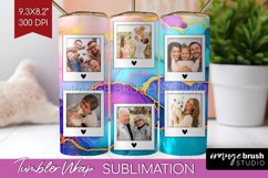 Alcohol Ink Photo Tumbler PNG - Marble Picture Tumbler Wrap Product Image 1