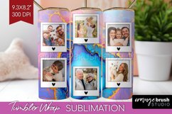 Alcohol Ink Photo Tumbler PNG - Marble Picture Tumbler Wrap Product Image 1