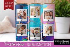 Alcohol Ink Photo Tumbler PNG - Marble Picture Tumbler Wrap Product Image 1