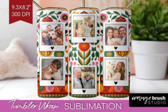 Folk Flowers Photo Tumbler PNG - Floral Picture Tumbler Wrap Product Image 1