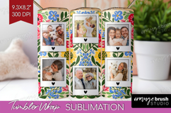 Folk Flowers Photo Tumbler PNG - Floral Picture Tumbler Wrap Product Image 1