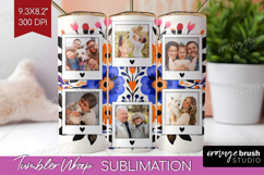 Folk Flowers Photo Tumbler PNG - Floral Picture Tumbler Wrap Product Image 1