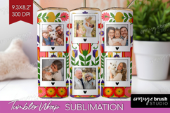 Folk Flowers Photo Tumbler PNG - Floral Picture Tumbler Wrap Product Image 1