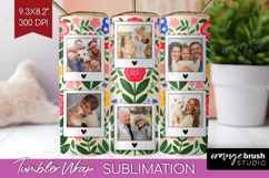 Folk Flowers Photo Tumbler PNG - Floral Picture Tumbler Wrap Product Image 1