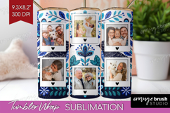 Folk Flowers Photo Tumbler PNG - Floral Picture Tumbler Wrap Product Image 1