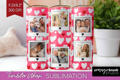 Heart Pattern Photo Tumbler PNG - Valentines Day Picture Product Image 1