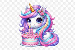 Unicorn Birthday Sublimation Clipart Product Image 3