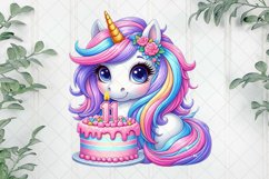 Unicorn Birthday Sublimation Clipart Product Image 1