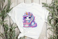 Unicorn Birthday Sublimation Clipart Product Image 2
