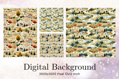 Mountain View Backgroud Wallpaper Pattern Digital Paper_6 Product Image 1