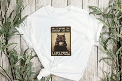 Vintage Black Cat Sublimation Clipart Product Image 2