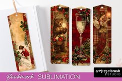 Vintage Christmas Bookmark - Retro Christmas Bookmarks PNG Product Image 1