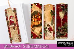 Vintage Christmas Bookmark - Retro Christmas Bookmarks PNG Product Image 1