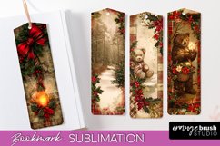 Vintage Christmas Bookmark - Retro Christmas Bookmarks PNG Product Image 1