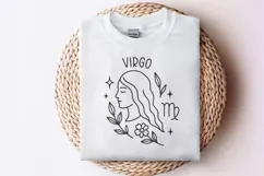 Virgo Zodiac Sign SVG | Cute Horoscope Virgo Keychain PNG Product Image 2