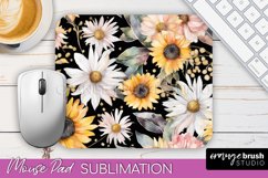 Floral Mouse Pad PNG - Pink Flowers Mousepad Sublimation Product Image 1