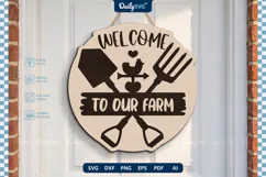 Welcome To Our Farm Wall Decor SVG Farmhouse Sign Product Image 2