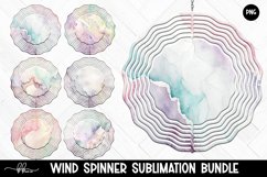 Pastel Watercolor Wind Spinner Bundle | 6 Premium Designs Product Image 1
