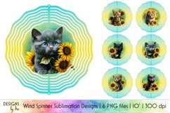 Wind Spinner Sublimation Bundle | Cute Kitten Wind Spinner Product Image 1
