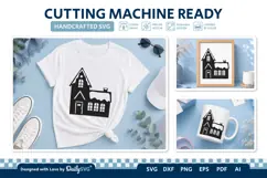 Winter House SVG | Cozy Snowy Cabin Cut File Product Image 2