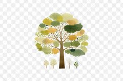 Woodland Tree Sublimation Clipart Product Image 3