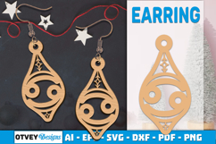 Zodiac Earring Lasercut | Earring Design Lasercut Product Image 1