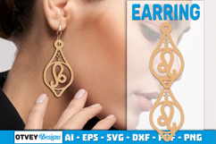Zodiac Earring Lasercut | Earring Design Lasercut Product Image 2